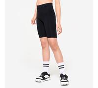 Girls' Multisport Cotton Cycling Shorts - Black