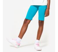 Girls' Multisport Cotton Cycling Shorts - Turquoise Blue