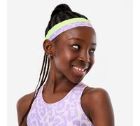 Girls Multisports Thin Headbands Twin-pack - Neon Yellow/lilac