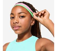 Girls' Multisports Thin Headbands Twin-pack - Pink/green