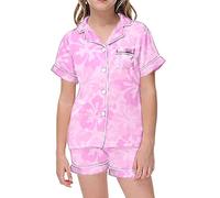 Girls Nightdress Sprunki Pyjamas Ladies Plain for Printing Clothes Baby Summer Pajamas Sleepover Party Supplies Bluey Teen Girl Kids Pjs Bridesmaid,Pink-5,4-5 Years