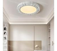 Girls Nursery Ceiling Light Modern LED Flush Mount Fixture with White Bow French Country Round Design for Kids’ Bedroom Bathroom Kitchen and Living Room Lighting