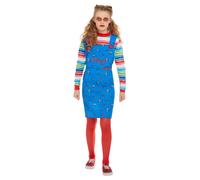 Girls Official Chucky Childs Play Halloween Costume Fancy Dress Outfit