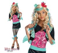 Girls Official Monster High Wigs Fancy Dress Costume Accessory