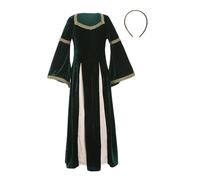 Girls Oktoberfest Outfit Kids Bavarian Dirndl Dresses Childs Medieval Dress Princess Renaissancedress Traditional German Clothing Green 10-12 Years