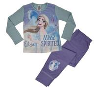 Girls Older Frozen Pyjama Set Sublimation Pjs Nightwear Size 9-10 Years Purple