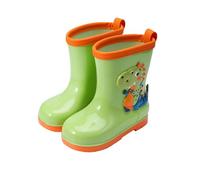 Girls Outdoor Play Boots for Toddlers and Kids Lightweight Comfort with Cartoon Dinosaur Pattern Casual Rain Footwear (Green, 8.5 Toddler)