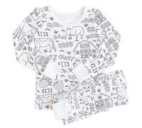 Girls Outfit Size 3 Kid DIY Hand Painted Homewear Set Colouring Pajama Sets for Boy and Girl Can Play with and Wear 3 Month Girl (A, 4-5 Years)