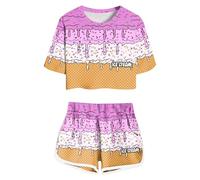 Girls' Outfits & Clothing Sets Boy's Patchwork Drawstring Waist Printed Summer Boho Track Shorts (13-14 Years) Pink