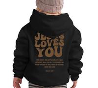 Girl's Over Fear Hoodie Inspirational Sweatshirt for Teen Girls Cute Cartoon Graphic Hoodies Black