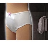 Girls Padded Brief - 215mls Absorbency - White - Girls Washable Incontinence Underwear from The Upsey Daisy Range by P&S Healthcare (Small - 3-4YRS - (18-22"))