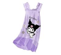 Girls Pajamas Dresses, New Girls Thin Pajamas, Summer Girls Pajamas Camisole Vest Cute Kawaii Printing,Purple,150cm