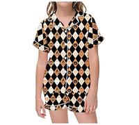 Girls Pajamas Halloween Costumes for Kids Nightwear Pjs Snowman Pumpkin Spider Toddler Long Sleeve Sleepwear Outfits Pants Sets print pajama set Black