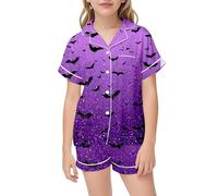 Girls Pajamas Halloween Cotton Toddler Clothes Glow In The Dark Pjs Pyjamas Set Sleepwear Nightwear Outfits Long Sleeve 2 Piece Sets Family Matching