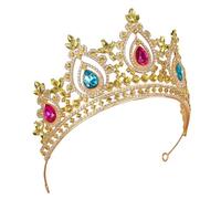 Girls Party Crowns Carnivals Witch Headpiece Luxurious Crystal Medieval Headwear for Festival Halloween