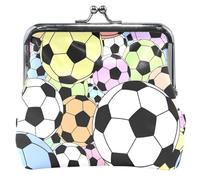 Girls Pastel Sports Kiss Closure Cartoon Leather Purses and Bags in Pastel Colors, Sports Cake, UNITALLA, Sports Cake, UNITALLA, Classic, Sports Cake, UNITALLA, Classic
