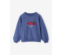 Girls' patterned sweatshirt indigo
