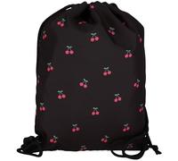 Girls' PE Bag, Children's School Shoulder Bag, Rucksack 38x33 cm (Cherries Black)