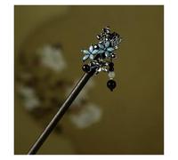 Girls' Peach Flower Hand-made Hairpin Chic Retro Chinese Dress Cheongsam Accessories Antique Wooden(Color15)
