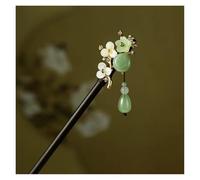 Girls' Peach Flower Hand-made Hairpin Chic Retro Chinese Dress Cheongsam Accessories Antique Wooden(Color16)