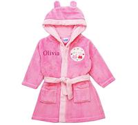 Girls Personalised Peppa Pig Dressing Gown Character Nightwear (3-4 Years, Peppa Pig - Robe)