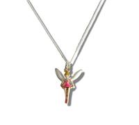 Girls Pink Fairy Silver Necklace