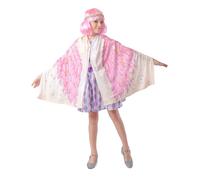 Girls' Pink Poncho Angel Wings Costume