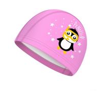 Girls Pink Swim Cap Cartoon Design Breathable Fit | Stretchy fit design, gently hugs little heads, comfortable for hours without pinching skin