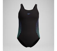 Girls' Placement Muscleback Swimsuit Black/Blue - 15-16 Cobalt Pop 15-16