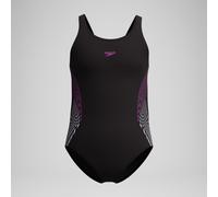 Girls' Placement Muscleback Swimsuit Black/Pink - 5-6 Diva 5-6