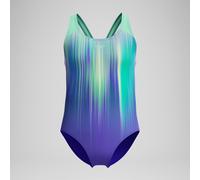Girls Placement Splashback Swimsuit Green/Purple - 13-14 Indigo Glow 13-14