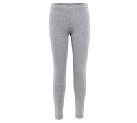 Girls Plain Leggings Kids Children Teen Basic Stretchy Full Length Grey 9-10 Years