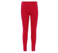 Girls Plain Leggings Kids Children Teen Basic Stretchy Full Length Red 11-12 Years