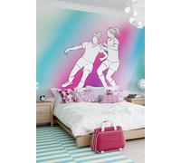 Girls Playing Football Wall Mural Origin Murals Blue W300cm x H240cm