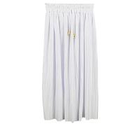 Girls Pleated Midi Skirts Elastic High Waist A-Line Kids Child Swing Midaxi Skirt Summer Fancy Dress White 5-6 Years