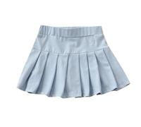 Girls Pleated Skirt School Skirt Mini Skirt Pleated Cheer Skirt Casual Skater Skirt Christmas Stories Reading Aloud, blue, 12-14 Years