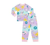 Girls Pokemon Pink Fleece Pyjama Set Pikachu Kids Childrens PJs