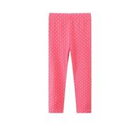 Girls' Polka Dot Leggings, Soft Stretchy Pants with Elastic Waist, Cute Everyday Trousers for Toddler & Little Girls 1-8 Years Hot Pink