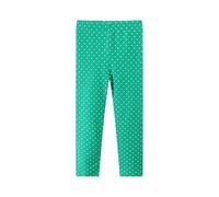 Girls' Polka Dot Leggings, Soft Stretchy Pants with Elastic Waist, Cute Everyday Trousers for Toddler & Little Girls 1-8 Years Green