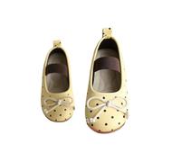 Girls Polka dot Mary Jane Princess shoes With Bows Versatile Flat Shoes Flat Party Wedding Birthday School Casual Soft Flower Girl Dress Shoes