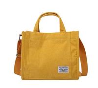 Girls' Polyester New Small Square Bag Korean Fashion Portable One Shoulder Drawstring Crossbod Bag Clear Shoulder Bag (Yellow, One Size)