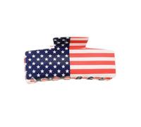 Girls Ponytail Hair Claw Creative American Flags Hair Clip Cute Hair Claw Casual Banquet Hair Clip For Girls Hair Clutcher For Woman Thin Hair Hair Clutcher For Woman Small Hair Clutcher