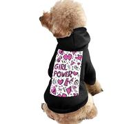 Girls Power Leopard Print Love Heart Cute Dog And Cat Clothes Pet Hoodie Sweatshirt Pullover Sweater Coat