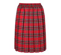 Girls Premium Quality UK Made Tartan Box Pleated School Uniform Skirt Red Blue Green Maroon Light Blue (Red, 13-14 Years)