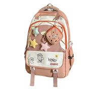 Girls' Primary School Bag with Star and Clouds, Cute Durable Lightweight Nylon Backpack for Children, Multiple Compartments with Zips, Wide Shoulder Straps, Large Capacity | School Travel Daily, #01
