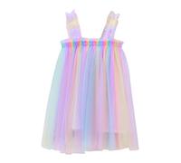 Girls Princess Birthday Dresses Beach Sleeveless Baby Toddler Tulle 16Y Tutu Party Casual Kids Dress Rainbow Dresses Layered Beach Dyed Tie Summer Girls Dresses Simple Long Sleeve (G-e, 12-18 Months)