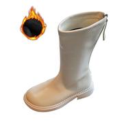Girls Princess Boots Kids Knee High Dress Booties Faux Leather Light Lined | Easy On Off Design, Roomy Toe Box, Tall Slim Shaft, Soft PU Upper, Lightweight Unlined Build, Flex Groove Outsole