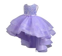 Girls Princess Dress Wedding Pageant Bridesmaid Dress Sleeveless Sequin Mesh Tulle Tutu Junior First Communion Pageant Birthday Party Prom Gown Sparkle Glitter Toddler Christening Baptism Dresses
