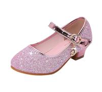Girls Princess Performance Shoes PU with Sparkling Sequins for Festive Occasions Ballet Lessons Comfortable Dance Shoes for Children, pink, 11.5 UK Child