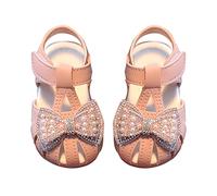 Girls Princess Shoes Open Toe Holiday Vacation Shoes Casual Glitter Strap Sandals Baby Slippers Swim Kids Slide For Toddlers Age 1-3 Summer Indoor Outdoor Summer Autumn (Pink,6.5)